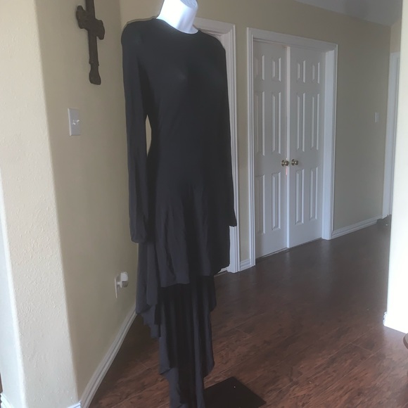 Antonio Berardi Black High Low Dress Size 38 Black - Picture 11 of 16